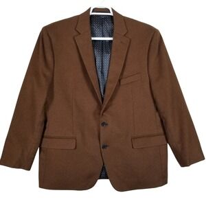 Lauren Ralph Lauren Mens Brown Wool Silk Cashmere Blazer Sport Coat 46R Preppy